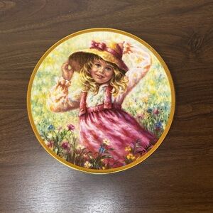 Vintage Limited Edition "Megan" Collector Plate by Lisette De Winne (1984)